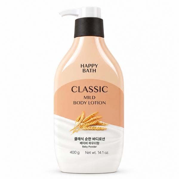 해피바스 클래식 순한 바디로션 베이비파우더향 400g