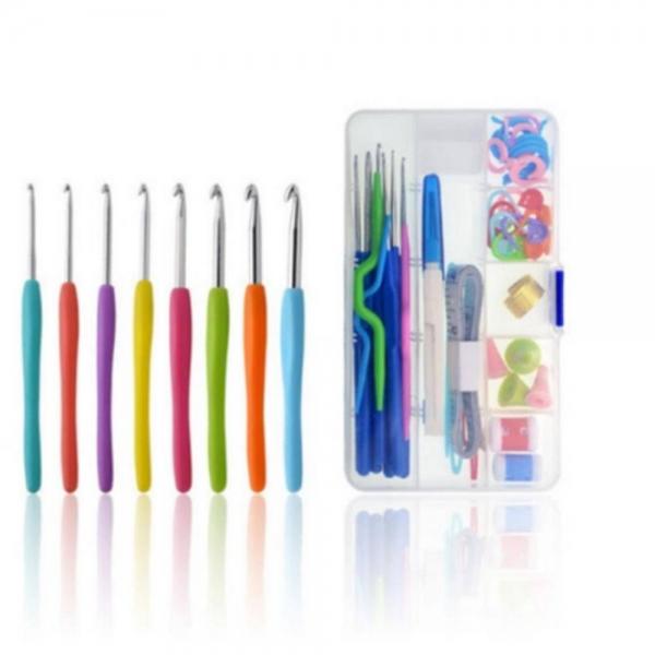 DIY 뜨개질 바늘 53P 코바늘 골무 바늘 케이스 풀세트 이너웨어 데일리 필