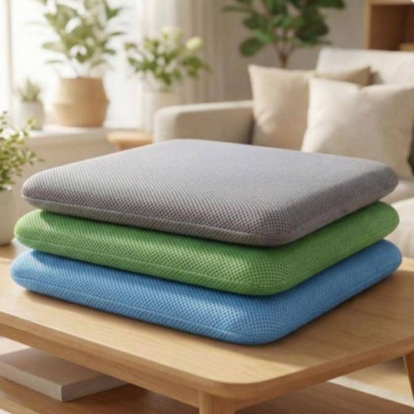 미끄럼방지 메모리폼 사무실 의자 차량용 대나무 메쉬 냉감 통풍 여름 쿨방석