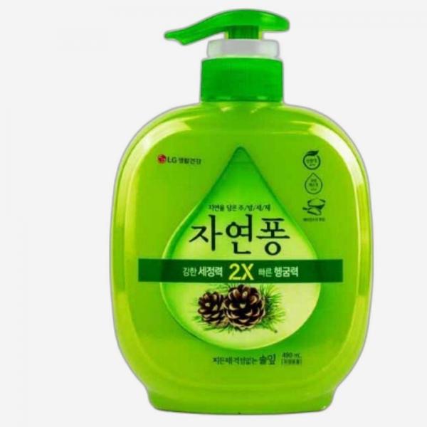 찌든때 제거 솔잎 주방세제 용기 490ml 설거지 식기세제