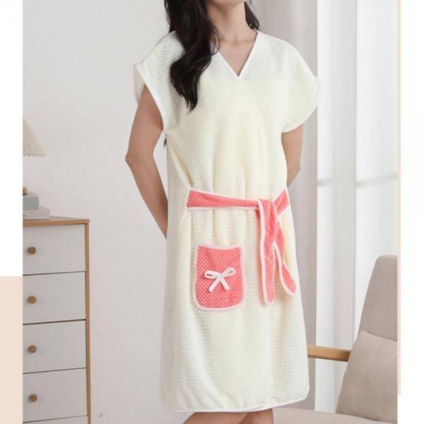 와플 극세사 웨어러블 타월 가운 입는 타올 목욕 로브 샤워 가운