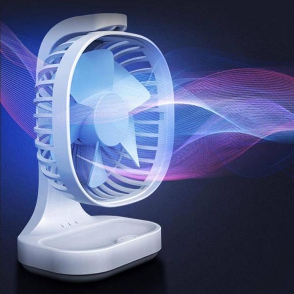 무선 책상용 미니 선풍기 USB 충전식 저소음 3단 풍속 조절