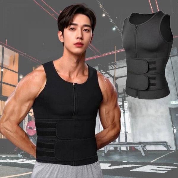 허리 지지 탄력있는 복부 2중 몸매 보정 남여공용 조끼