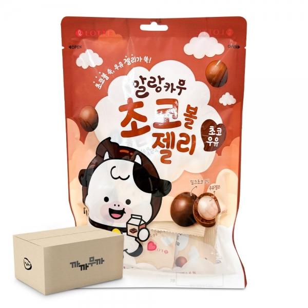 롯데 말랑카우 초코볼 젤리 초코우유맛 134g 12개 1박스