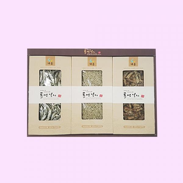 M 통영멸치 선물세트 3종 대멸 소멸 꼴뚜기 760g 설