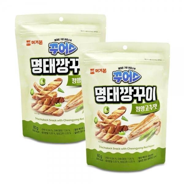 머거본 꾸어스 명태깡꾸이 청양고추맛 80g x 2개 어포 안주