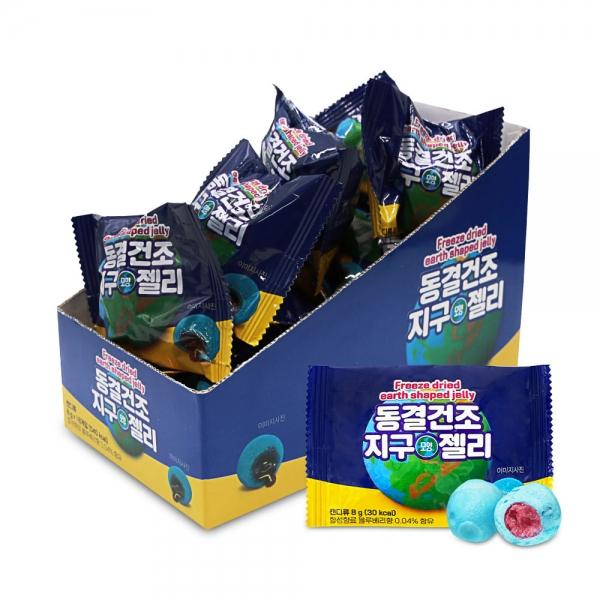 동결건조 지구 모양 젤리 8g x 18개 1박스