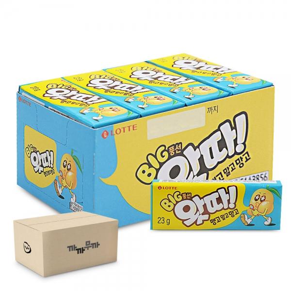 롯데 왓따 망고 빅 풍선껌 23g x 16개 9통 1박스