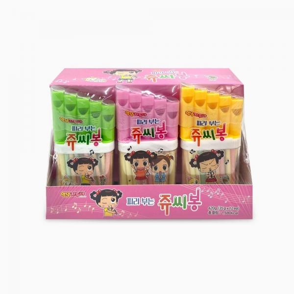 안녕 자두야 피리부는 쥬시봉 35g x 12개 1박스 캐릭터 과자
