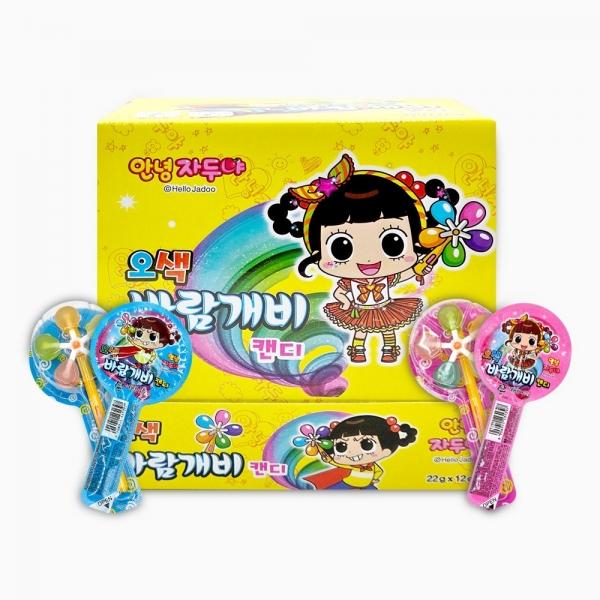 안녕 자두야 오색 바람개비 캔디 22g x 12개 1박스