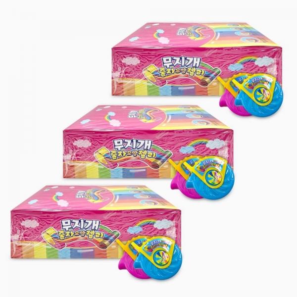 무지개 줄자 모양 젤리 35g x 36개 3통 롤젤리