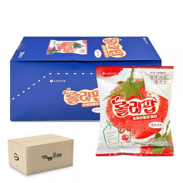 롯데 롤리팝 프루티 퐁당 젤리 꿀토마토 60g x 12개 4통 1박스