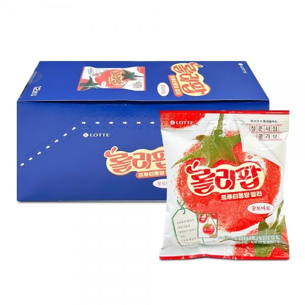 롯데 롤리팝 프루티 퐁당 젤리 꿀토마토 60g x 12개 1박스