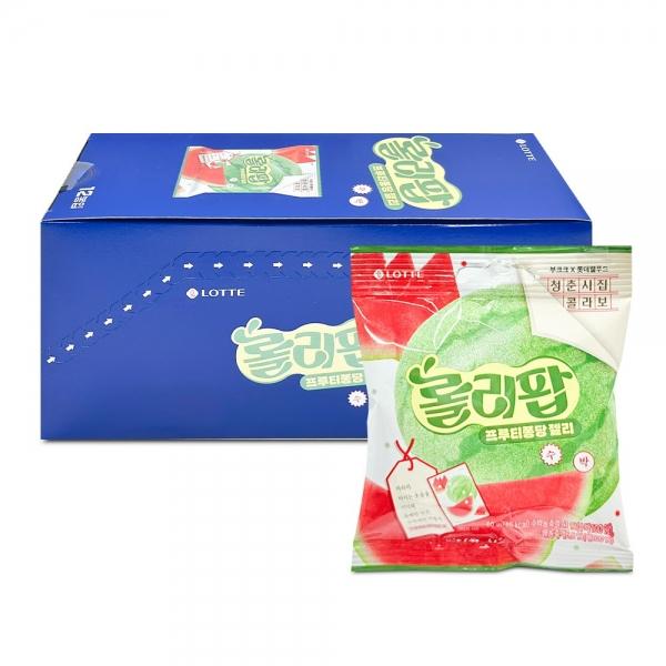 롯데 롤리팝 프루티 퐁당 젤리 수박 60g x 12개 1박스