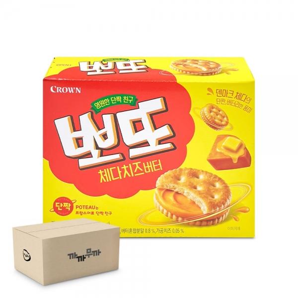 크라운 뽀또 체다치즈버터 139g 12개 1박스