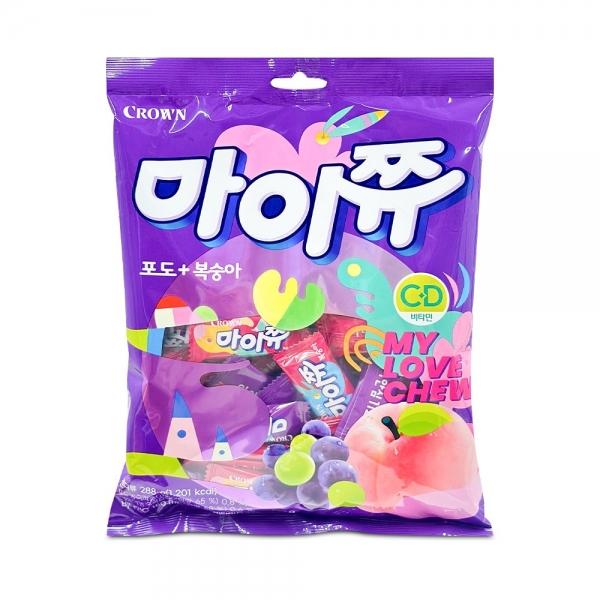 크라운 마이쮸 포도 + 복숭아 288g