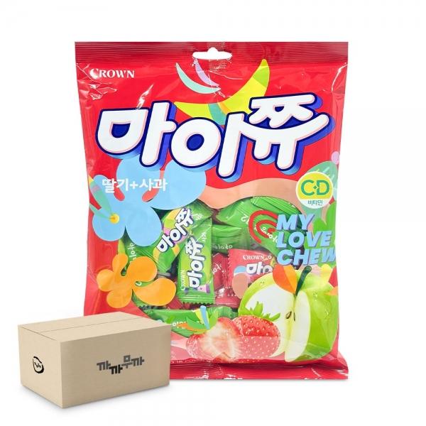 크라운 마이쮸 딸기 + 사과 288g 10개 1박스