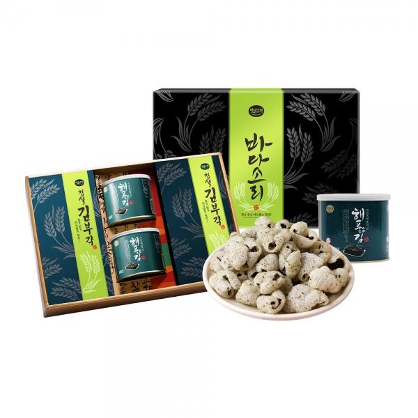 찹쌀 김부각 혼합세트 찹쌀김부각 해품은김 캔 명절 선물세트