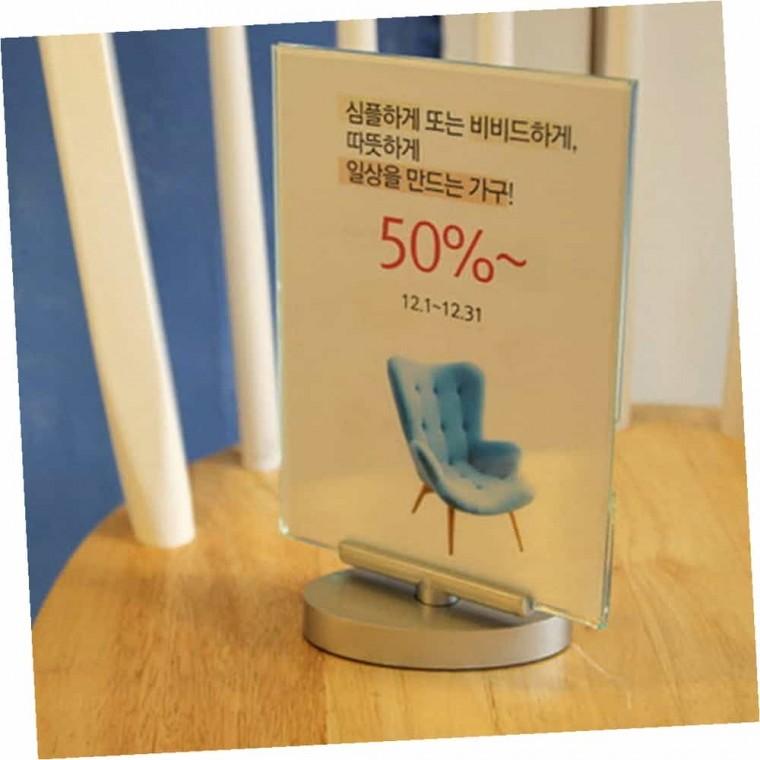 회전형 양면꽂이 102x152 아크릴POP 가격표POP 아크릴쇼카드 아크릴메뉴판 테이블텐트