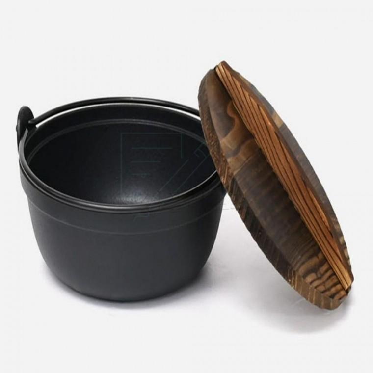 인덕션 무쇠 샤브샤브 전골냄비 나무뚜껑 세트 30cm 식당냄비 업소용전골냄비 버너냄비 찌개냄비 알루미늄