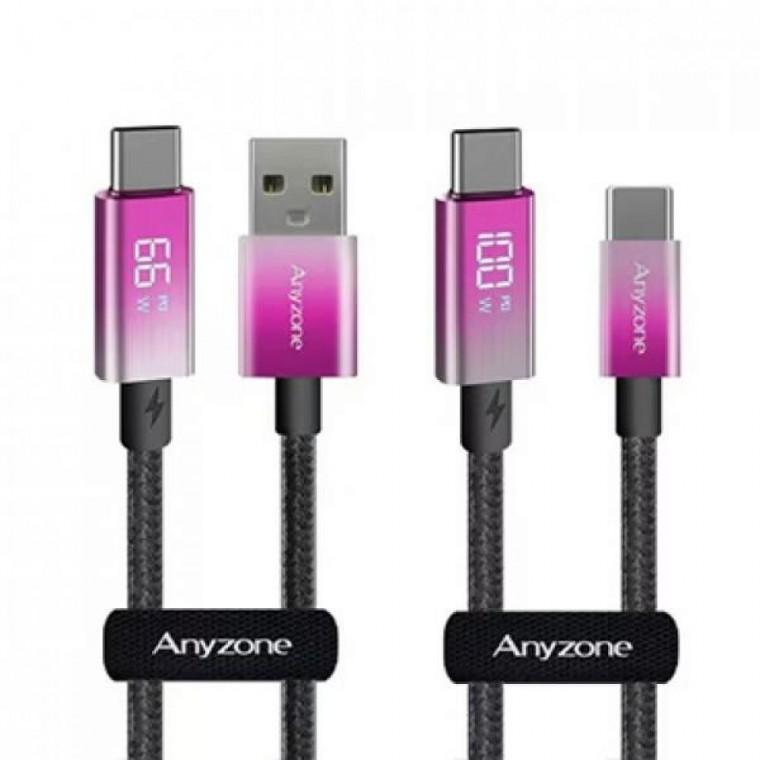 애니존 오로라 LCD 초고속충전 ANY-ALCP20M-CC CTOC데이터케이블 [2M]