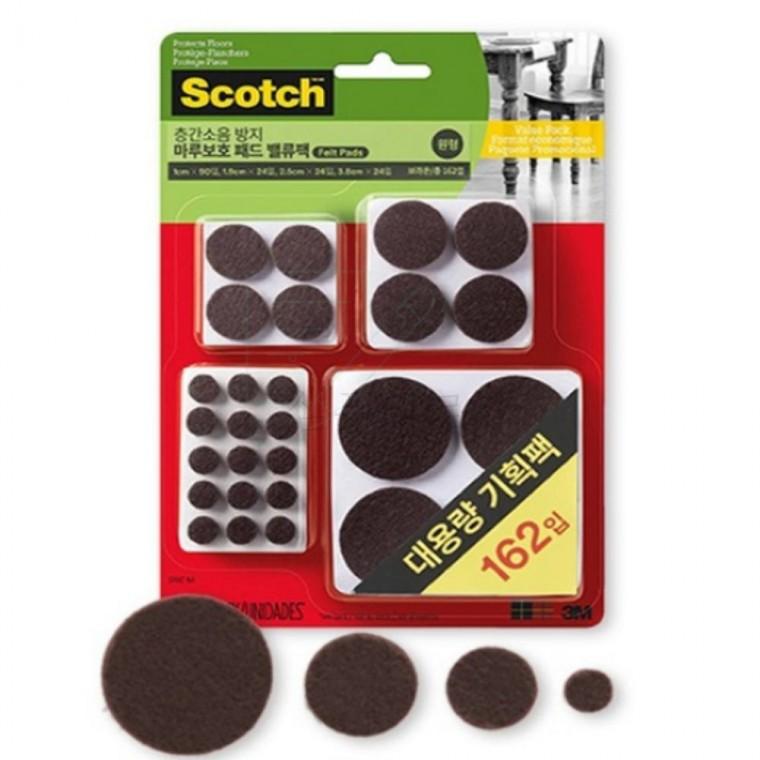 3M 스카치 층간소음방지 마루보호패드 SP847 밸류팩 의자패드 가구패드 미끄럼방지패드 의자발커버 책상발