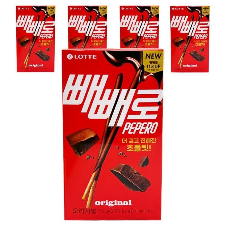 빼빼로 초코 55g 5개