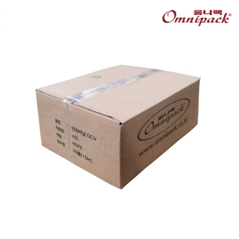 옴니팩 연속비닐 사각휴지통 비닐 45L 20롤