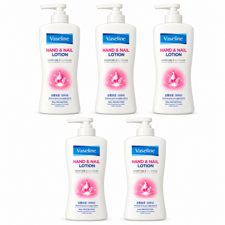 (5개)애경 바세린 핸드 앤 네일 로션 450ml