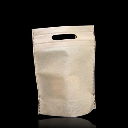 펀칭 부직포가방 쇼핑백 베이지 20X30cm+8cm 20매