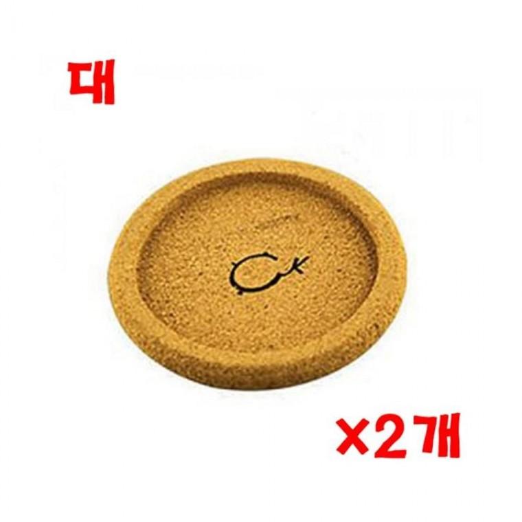루미나D 코르크 티코스터 받침대 2개 컵받침 홈카페 테이블 찻잔 받침