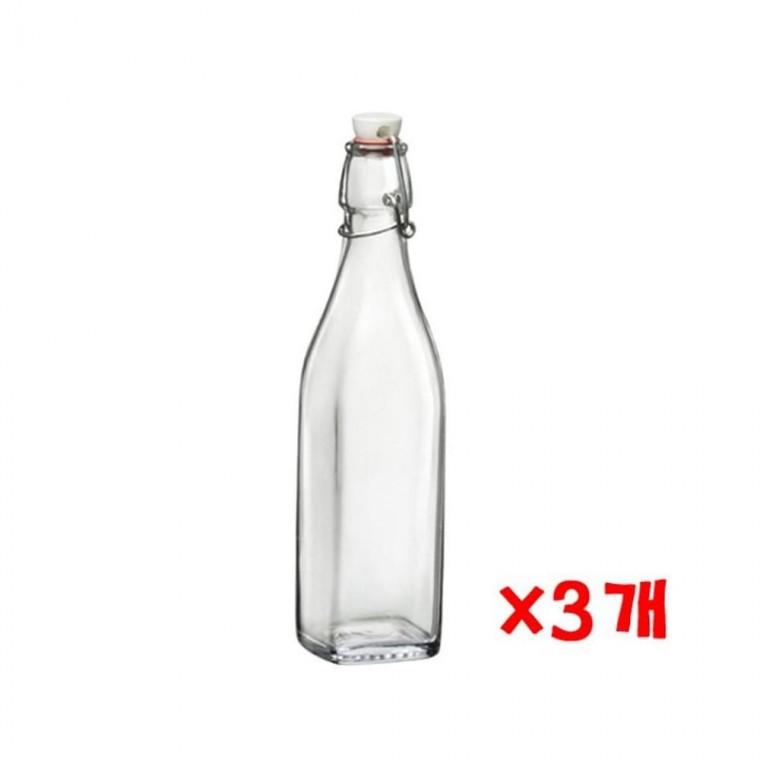 루미나D 투명스윙병 500mlx3개 유리물병 투명통 물통 음료수 음료 휴대