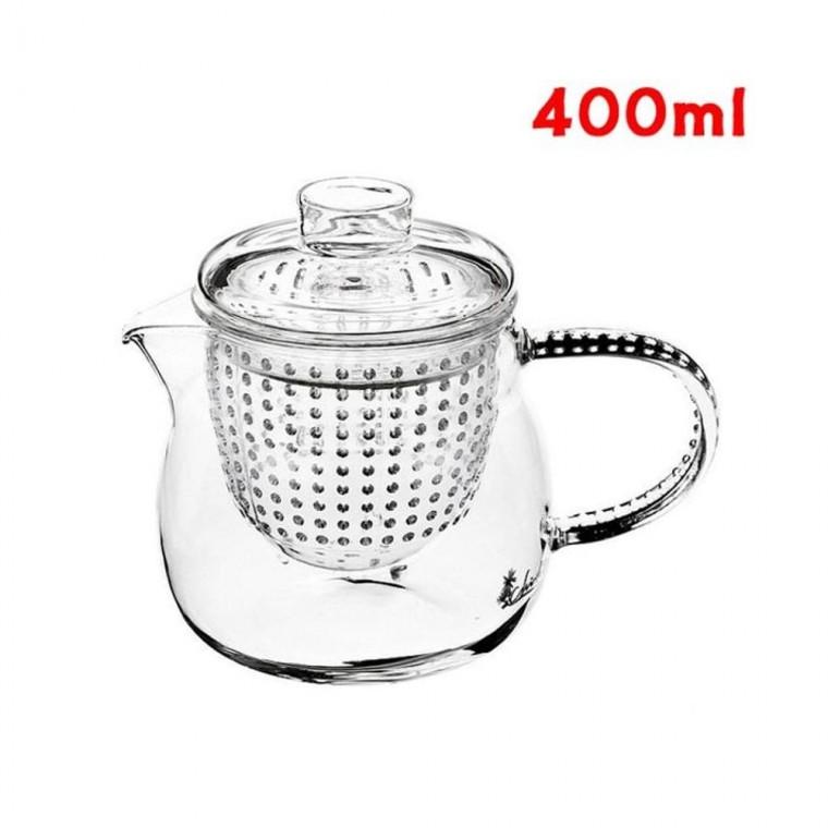 루미나D 투명필터티포트 400ml 강화유리 주전자 유리티포트 차 차 우리기