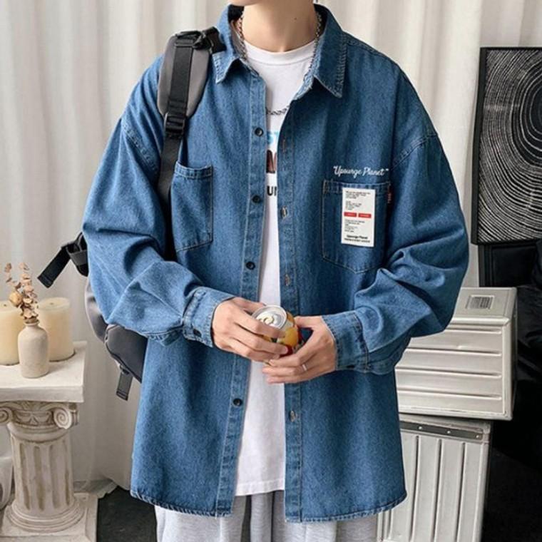 남성 긴팔 와이셔츠 청남방 데님 셔츠 데일리 긴팔 상의