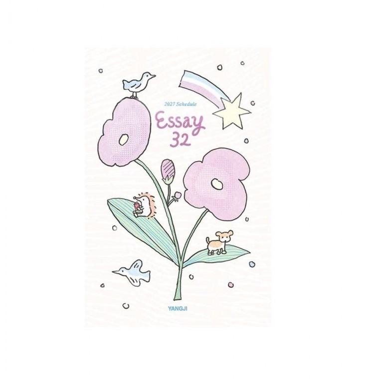 2027년 에쎄이 32 라벤더 양장 다이어리 위클리 스케줄러