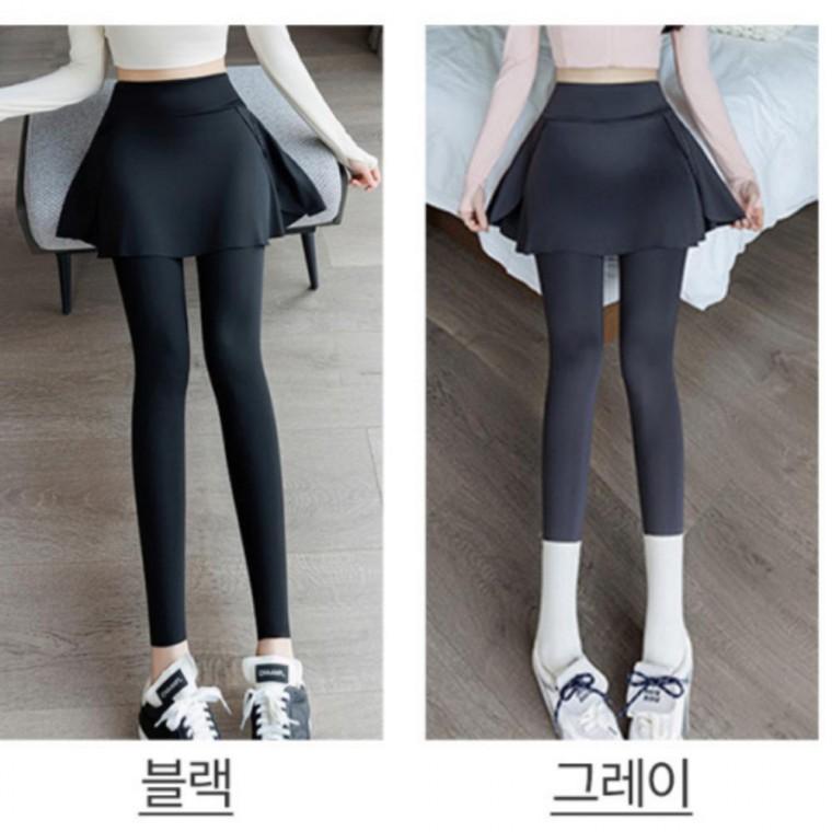뱃살커버 스포츠 9부 치마레깅스 요가 플레어스커트 요가 여성 필라테스하의