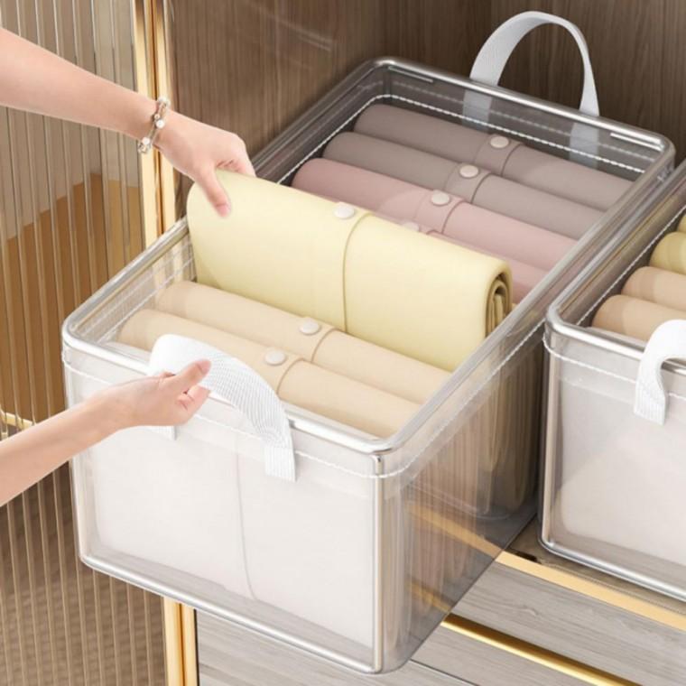 PVC 투명 수납 공간 옷 정리함 박스 수납함 보관함