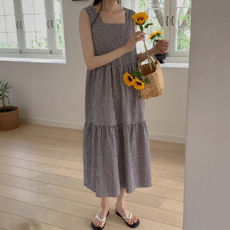 민소매 나시 롱 빅사이즈 임산부 원피스