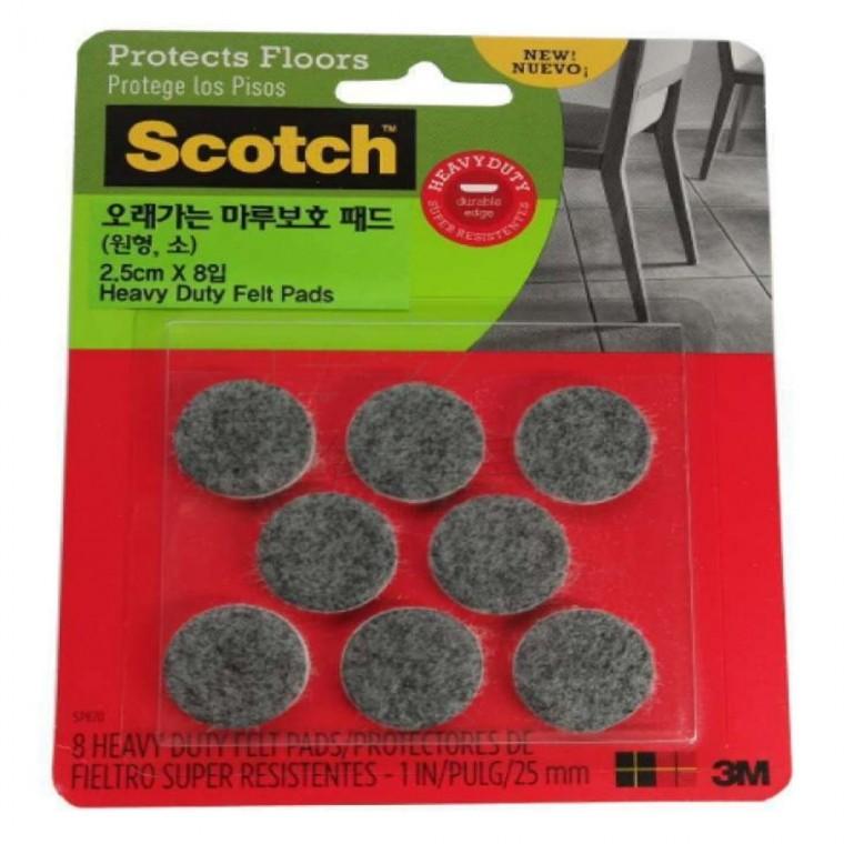 3M 마루보호패드 원형 소 2.5cm 8매입 SP870 가구발받침 바닥용스티커 바닥보호스티커 방음스티커 기스방지