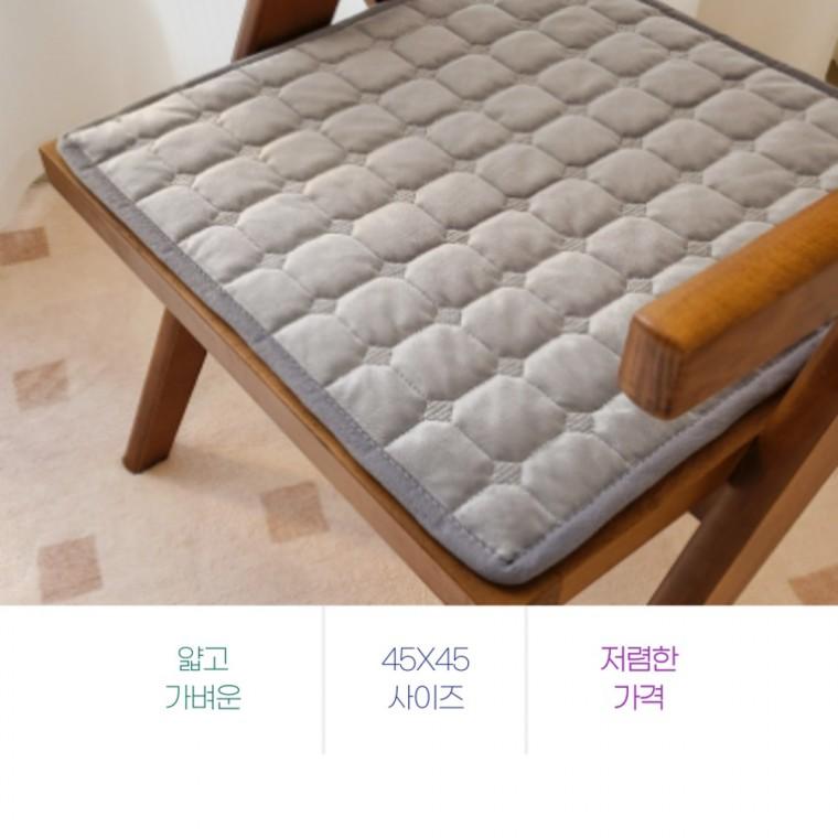 얇은 사각 의자 방석 퀼팅 식탁 사무실 차량 쿠션