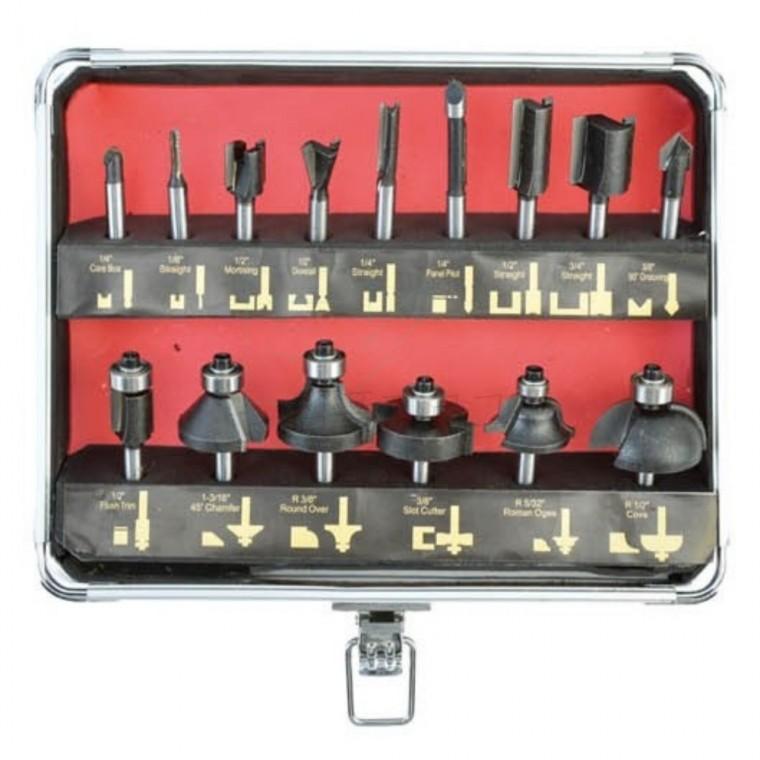 스마토 트리머날세트SM TB615 15pcs 목공용홀쏘 목공트리머비트 목공트리머날 구멍비트 구멍뚫기비트
