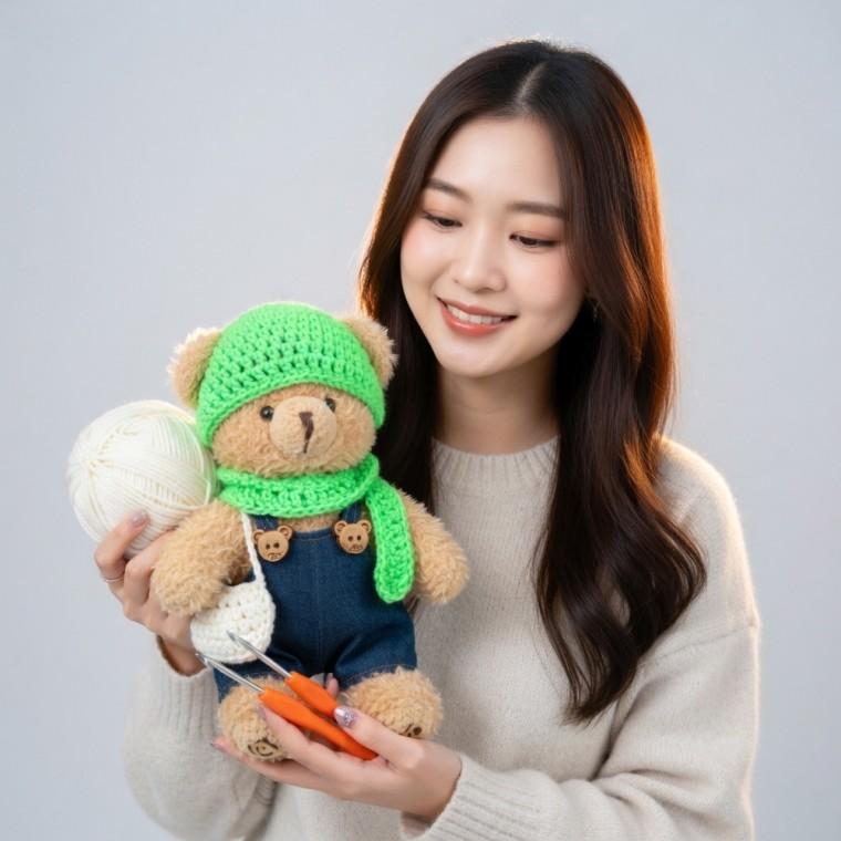 인형 공예 키링 뜨개질 취미 야광뜨개실