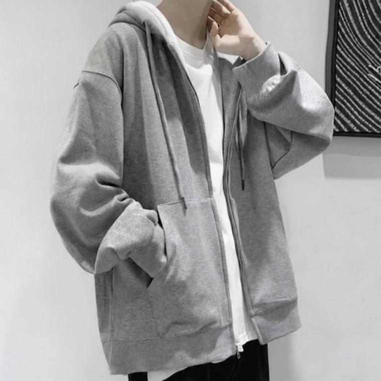 남녀공용 기모안감 오버핏 루즈핏 후드티 집업 겨울 기모 겨울 방한 오버핏후드티
