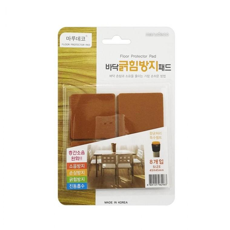 루미나D 마루 바닥긁힘방지 패드 사각 8p 45x45mm 소음방지 가구 바닥 보호