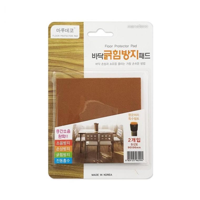 루미나D 마루 바닥긁힘방지 패드 사각 2p 96x96mm 소음방지 가구 바닥 보호