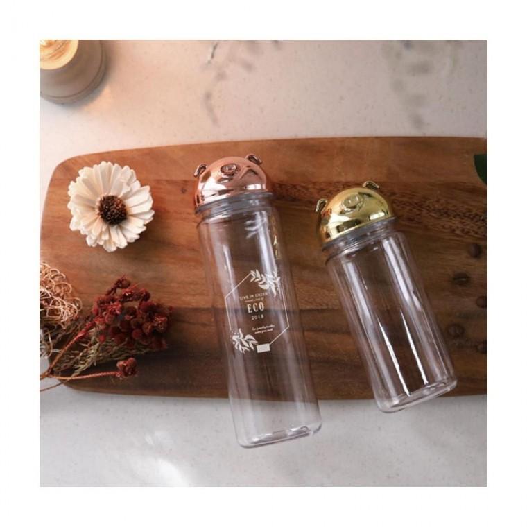 루미나D 주문 제작 피그 보틀 350ml 음료 휴대 물 보관 외출 물병