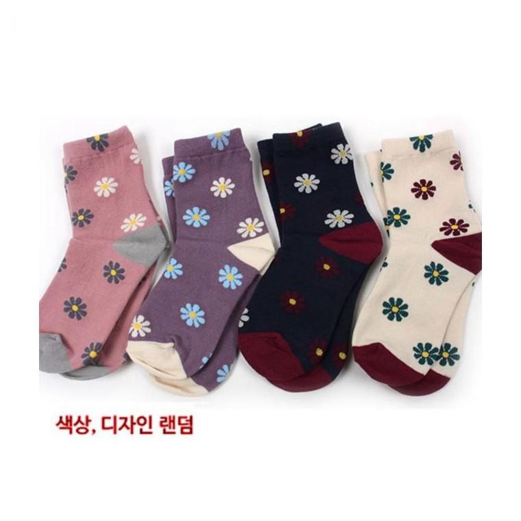 루미나D 엔젤테디20 꽃밭 발목양말 3족 선택 여아 학생양말 아동 양말
