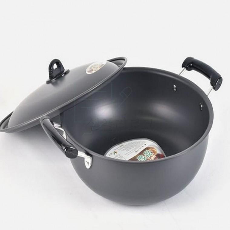 업소용 경질 양수 튀김팬 33cm 김치찌개냄비 어묵탕냄비 부대찌개냄비 찌개냄비 주방냄비