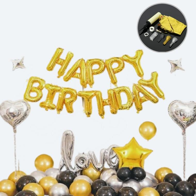 LED 생일풍선데코세트 파티용풍선 생일파티풍선가랜드 파티풍선장식