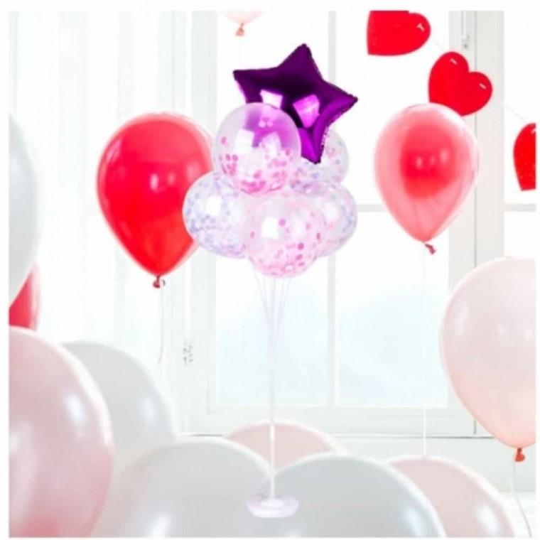 생일파티용품 130cm 은박 컨페티 3번 풍선 꽂이 장식 세트